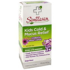 Similasan Original Swiss Formula Homeopathic Cold & Mucus Relief Cough Expectorant Syrup, Kids 2-12, 4 oz